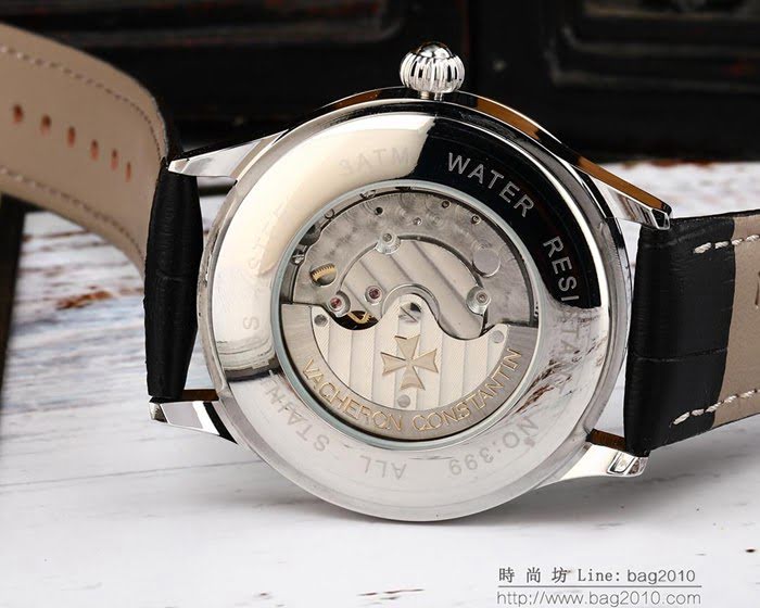 江詩丹頓 Vacheron Constantin 高級定制 全自動機械機芯 真牛皮錶帶 男士腕表  wssb4352